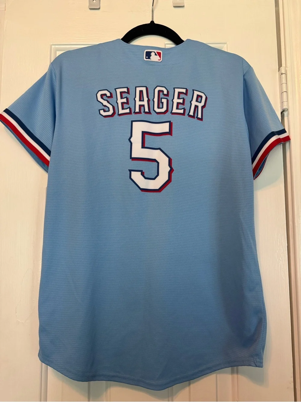 ⚾ Nike Texas Rangers Corey Seager #5 Youth Large Button Front Baseball Jersey ⚾